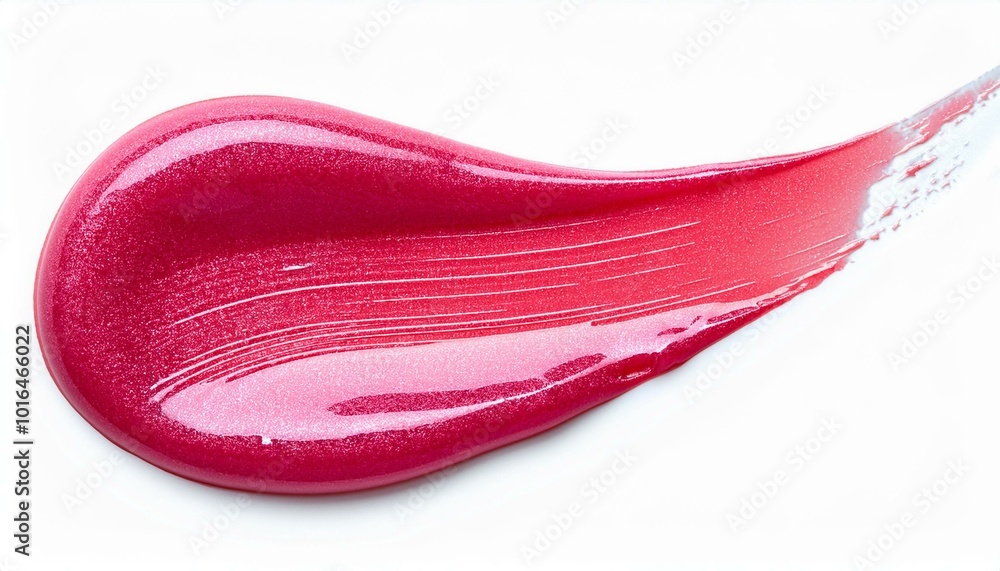Pink lip gloss texture isolated on white background. Smudged cosmetic product smear. Make-up swatch product sample Pink lip gloss texture isolated on white background. Smudged cosmetic product smear. Make-up swatch product sample