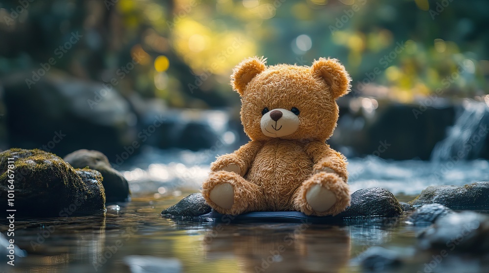 a serene scene of a teddy practicing yoga embodying harmony and wellness through gentle stretches and mindful breathing promoting a healthy and balanced lifestyle during pregnancy.illustration a serene scene of a teddy practicing yoga embodying harmony and wellness through gentle stretches and mindful breathing promoting a healthy and balanced lifestyle during pregnancy.illustration