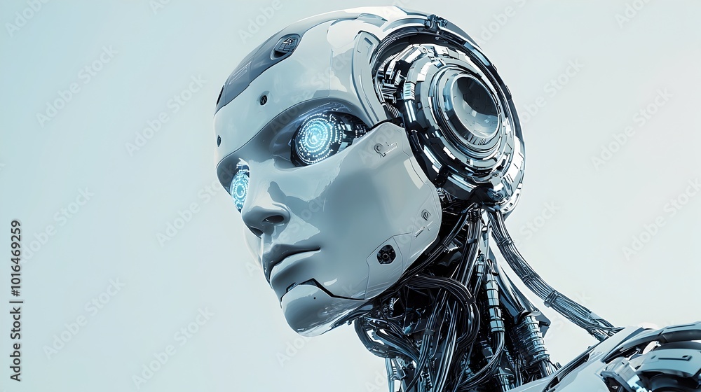 Sleek and Sophisticated Humanoid Robot Powered by Otherworldly Technology Sleek and Sophisticated Humanoid Robot Powered by Otherworldly Technology
