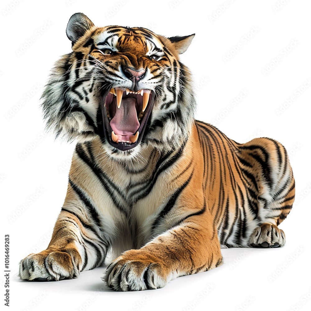 Obraz premium tiger isolated on white background