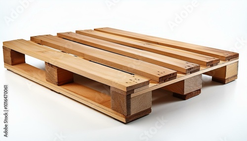 Wooden pallet isolated on white background