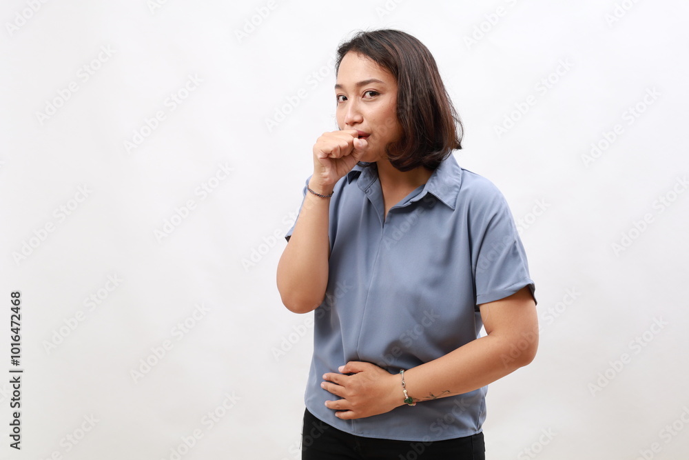 Carefree happy outgoing asian woman having fun talking to people, laughing and smiling upbeat, standing looking camera with white background cheerful Carefree happy outgoing asian woman having fun talking to people, laughing and smiling upbeat, standing looking camera with white background cheerful