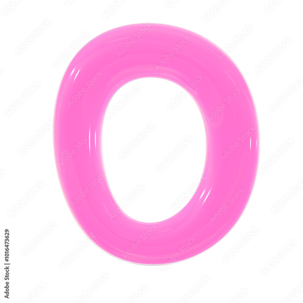 O letter cute 3d jelly pink alphabet illustration O letter cute 3d jelly pink alphabet illustration
