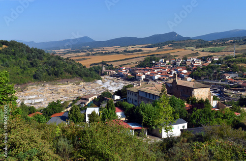 Landscape of the Añana Salt Valley. Salinas de Añana. Basque Cou photo