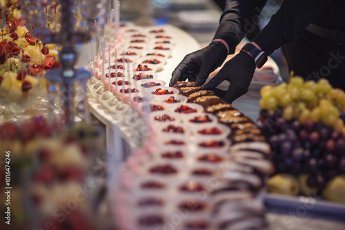 Canvas Print Catering food, food wedding celebration