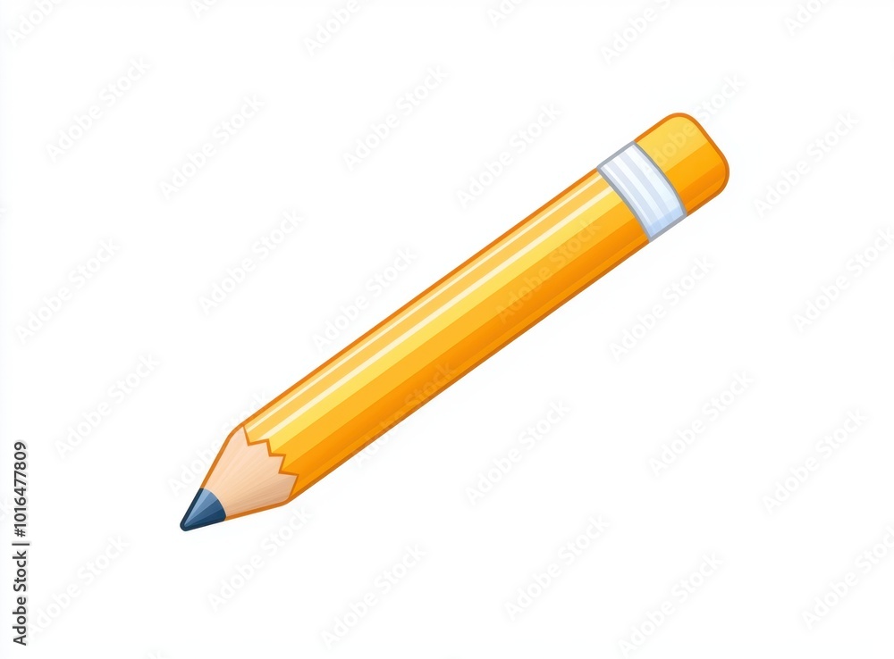 A bright orange pencil with a pointed tip, lying diagonally on a white background, ideal for writing or drawing. A bright orange pencil with a pointed tip, lying diagonally on a white background, ideal for writing or drawing.