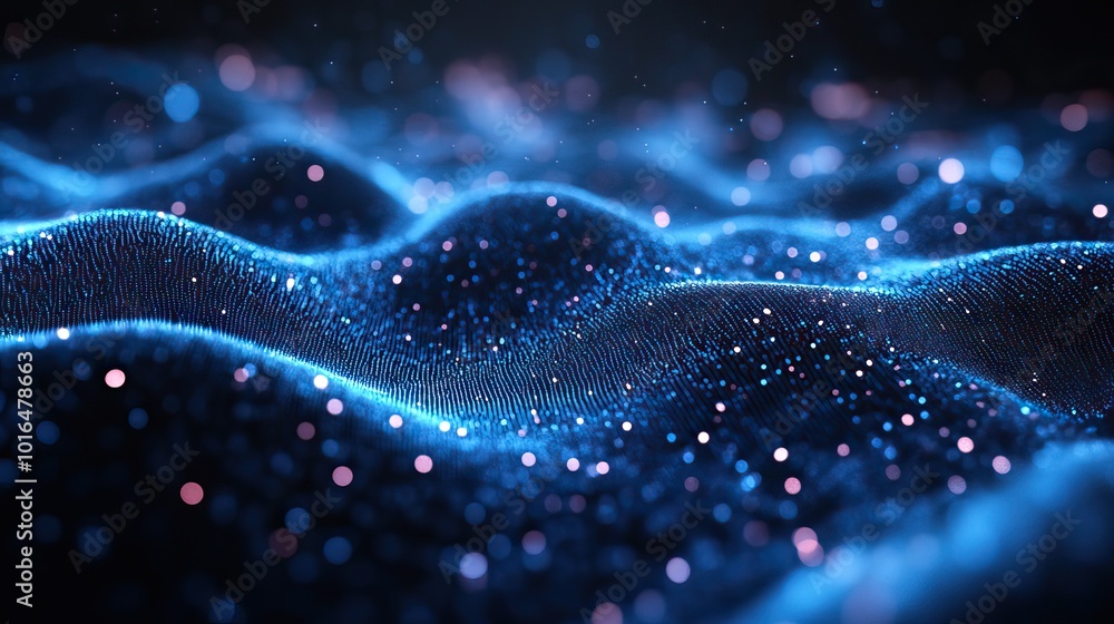abstract image on a dark background showcasing interconnected data points that represent digital transformation and big data advanced ai driven network systems for a high tech future.create by F.a abstract image on a dark background showcasing interconnected data points that represent digital transformation and big data advanced ai driven network systems for a high tech future.create by F.a
