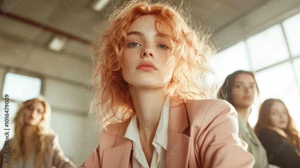 A serene image of women in pastel attire, captured indoors with soft natural lighting, symbolizing calmness and introspection in modern feminine expression. A serene image of women in pastel attire, captured indoors with soft natural lighting, symbolizing calmness and introspection in modern feminine expression.
