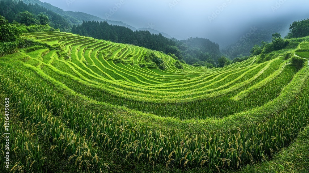 Rice Terraces in the Mountains Rice Terraces in the Mountains