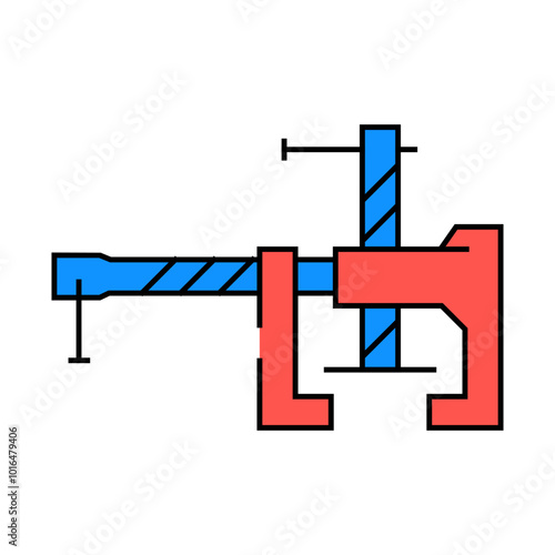 cabinetry clamp line icon vector. cabinetry clamp sign. isolated symbol illustration