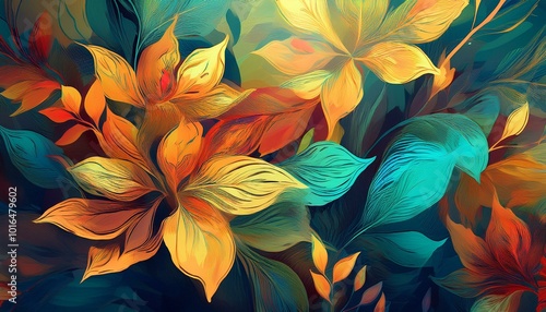 Abstracl floral natural background photo