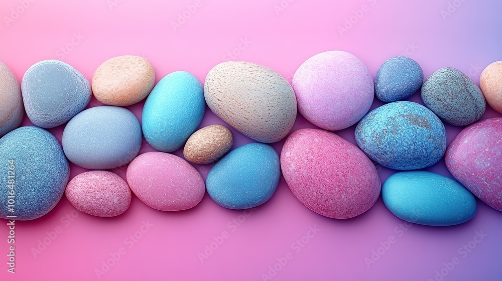 aesthetic background featuring a collection of smooth pebbles in soft pastel colors complemented by a bold space for adding text ideal for a minimalist design in social media posts,stories aesthetic background featuring a collection of smooth pebbles in soft pastel colors complemented by a bold space for adding text ideal for a minimalist design in social media posts,stories