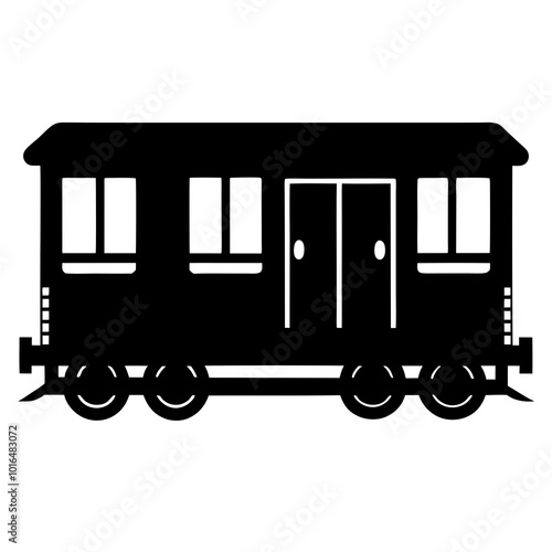 Boxcar Silhouette vector illustration