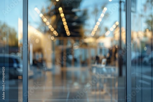 Shop window mockup door transportation automobile.