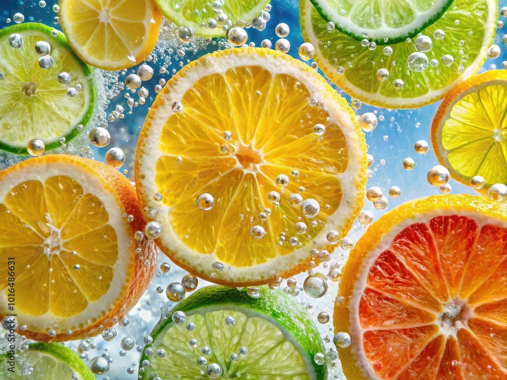 Crisp citrus fruits sparkling in bubbly water create a vibrant, invigorating visual feast that tantalizes the senses and refreshes the spirit with every sip. Crisp citrus fruits sparkling in bubbly water create a vibrant, invigorating visual feast that tantalizes the senses and refreshes the spirit with every sip.