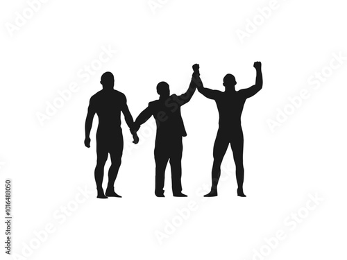 Wrestling silhouette.