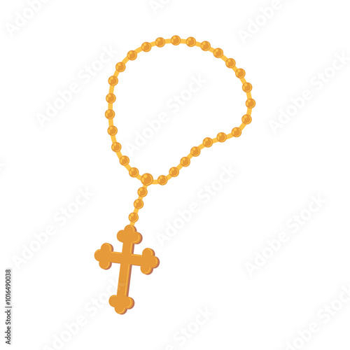 rosary with cross symbol of catholic religion