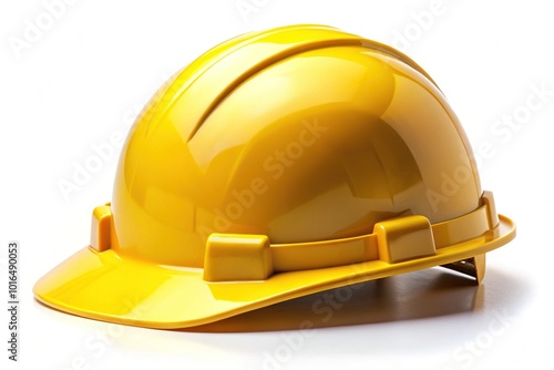 Modern Yellow Hard Hat Safety Helmet Isolated for Industrial and Construction Use