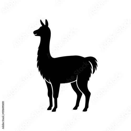 llama silhouette vector 