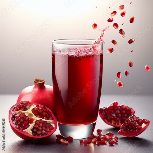 Red juice pomegranate