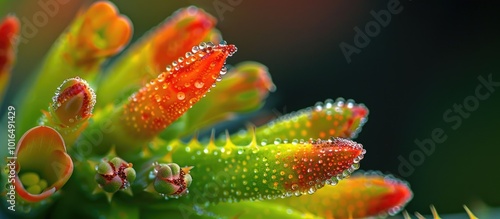 Aloe Plant Close Up in Bloom