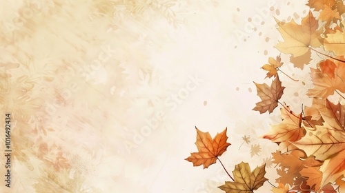 Simple Design in Autumn Background - a charming and seasonal visual. The simple yet elegant design stands out against the beautiful autumn backdrop