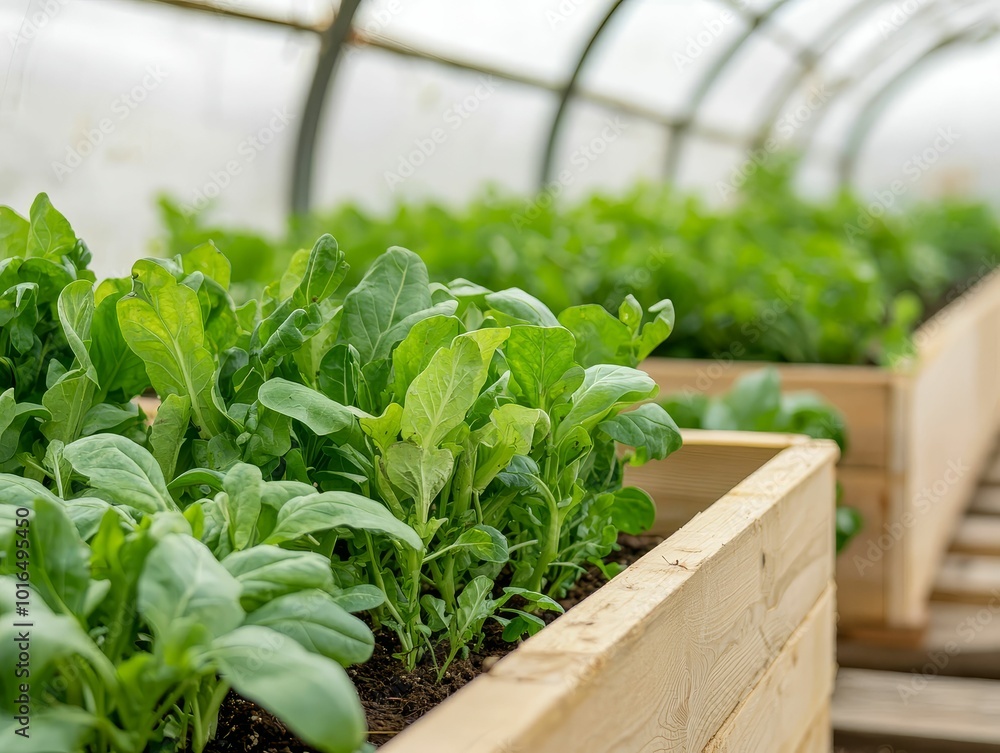 Solar-powered greenhouse filled with organic plants, highlighting sustainable farming methods Solar-powered greenhouse filled with organic plants, highlighting sustainable farming methods