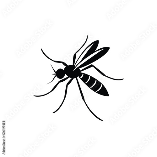 Mosquito silhouette or vector 