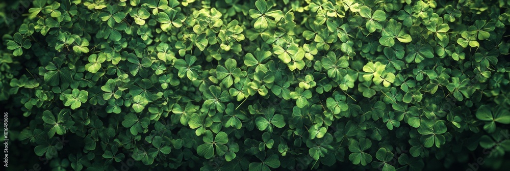 Lush Greenery with Clover Patches, Aerial perspective showcasing vibrant grass and clover, edges softly blurred for depth and texture Lush Greenery with Clover Patches, Aerial perspective showcasing vibrant grass and clover, edges softly blurred for depth and texture