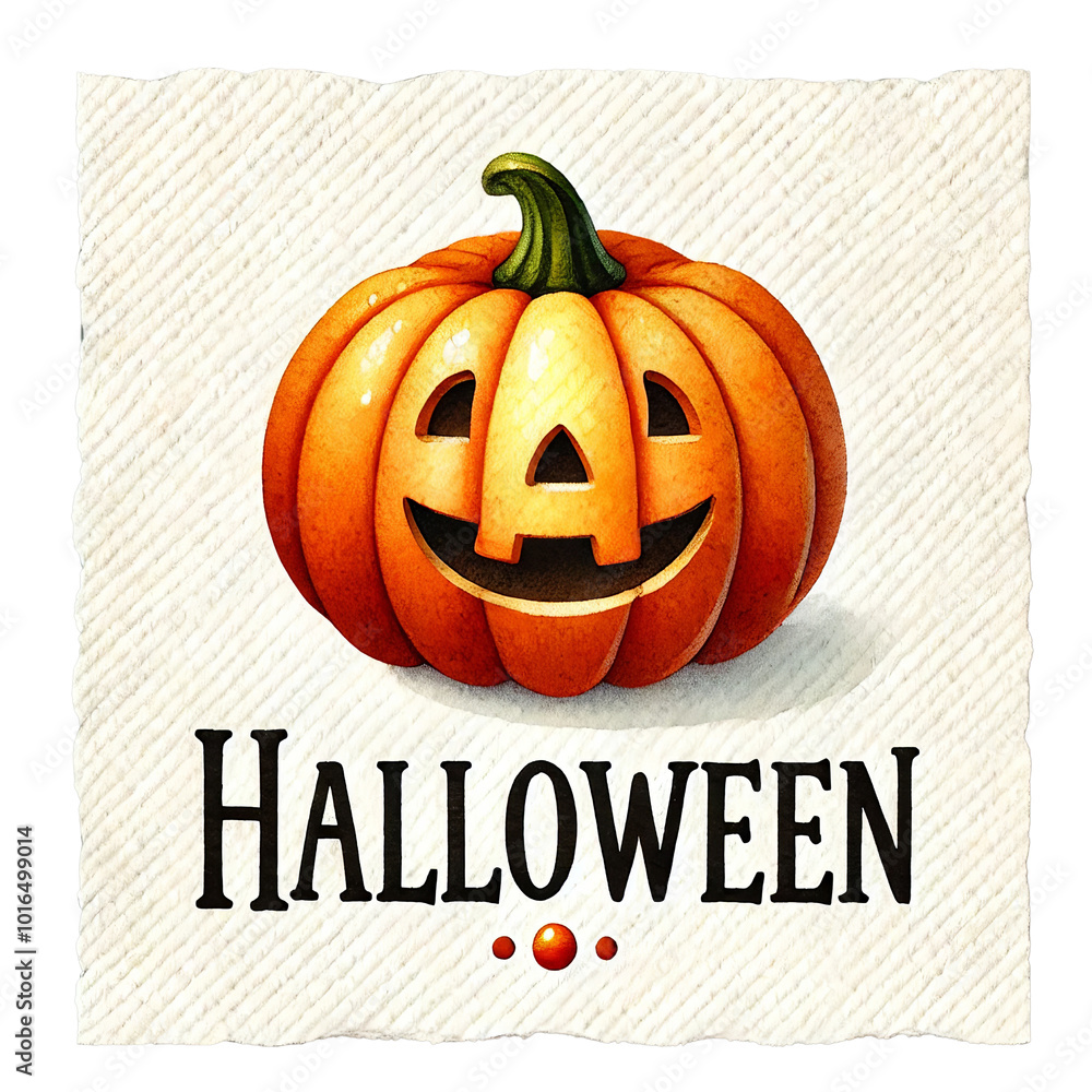 A cheerful Halloween pumpkin with a carved face, ideal for festive decor and celebration. A cheerful Halloween pumpkin with a carved face, ideal for festive decor and celebration.