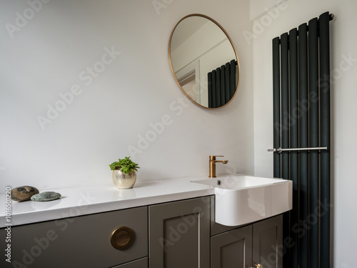 Luxury modern contemporary washroom detail