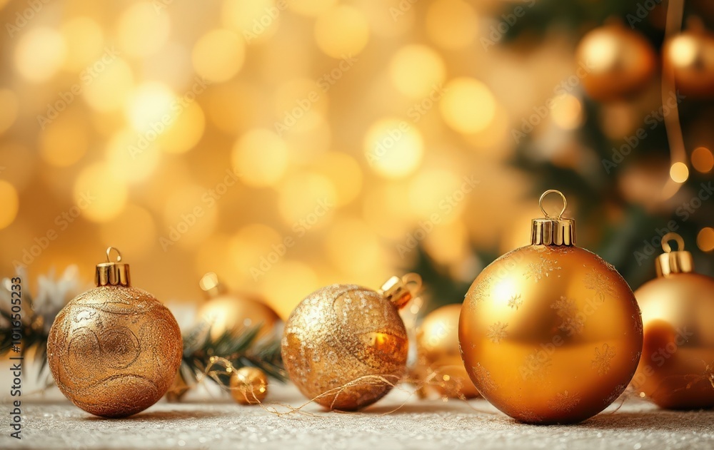 Elegant Christmas Decorations in Gold