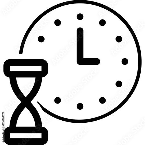 Simple vector icon waiting time