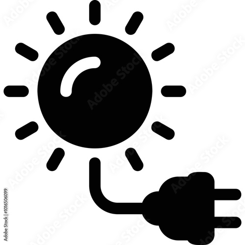Simple vector icon solar energy
