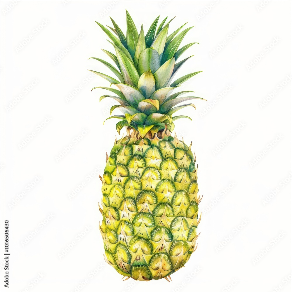 Vibrant tropical pineapple illustration Vibrant tropical pineapple illustration
