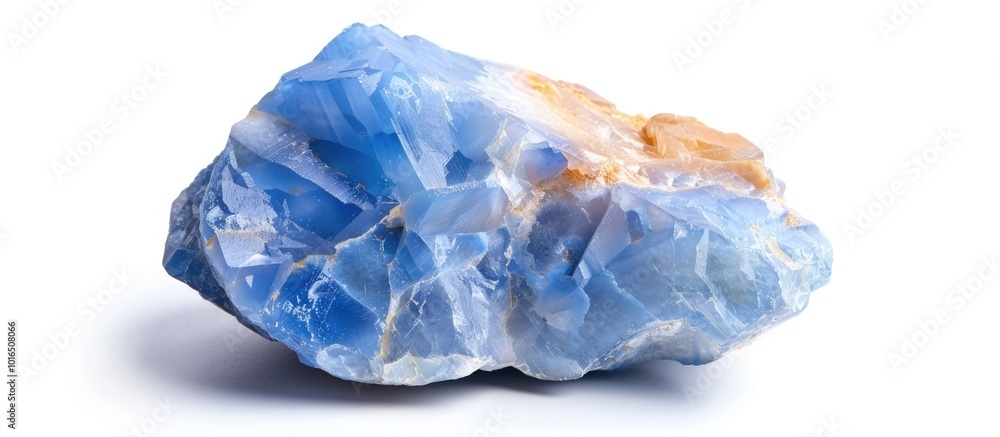 Obraz premium Chalcedony Stone Isolated on White Background