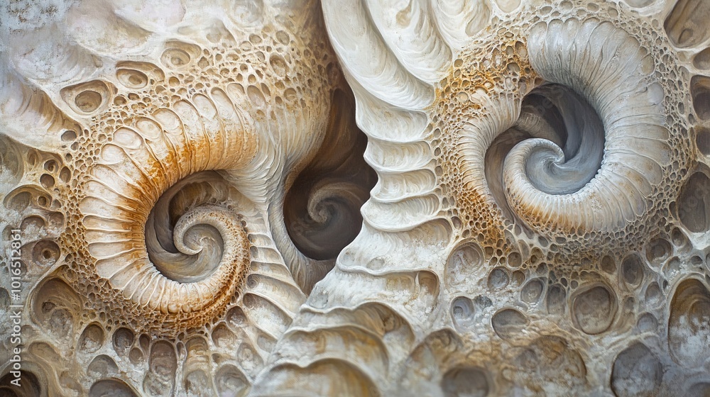 Abstract Spiral Rock Formation: Close Up Texture and Pattern Abstract Spiral Rock Formation: Close Up Texture and Pattern