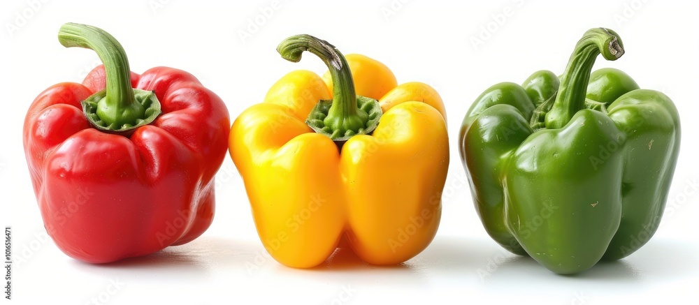 Isolated Peppers on White Background Isolated Peppers on White Background