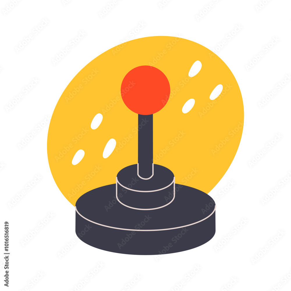minimalist illustration of a retro-style joystick with black base and red top. nostalgic gaming vibe, perfect for vintage or gaming-related projects. Vector groovy illustration. minimalist illustration of a retro-style joystick with black base and red top. nostalgic gaming vibe, perfect for vintage or gaming-related projects. Vector groovy illustration.