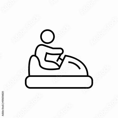 bumper car icon sign vector