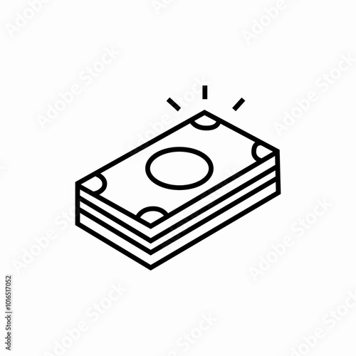 collect money icon sign vector