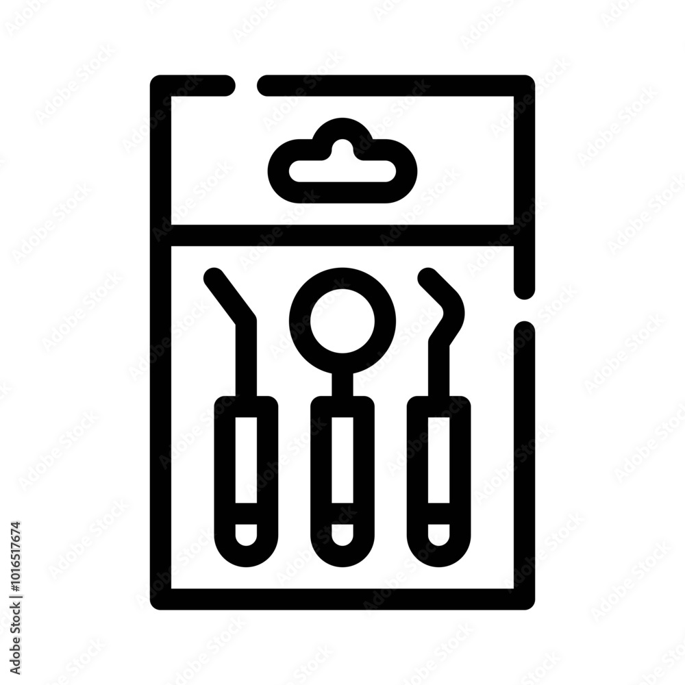 Dental Kit line icon Dental Kit line icon