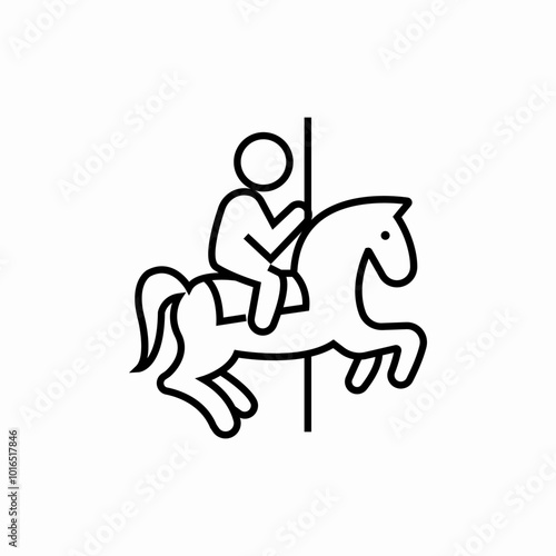 jockey horse icon sign vector
