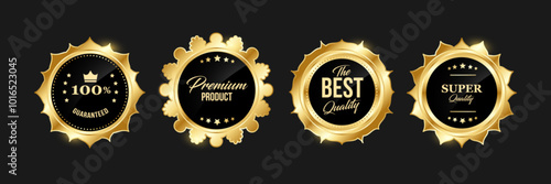 Luxury Gold and Navy Blue Best Quality Badges Collection

