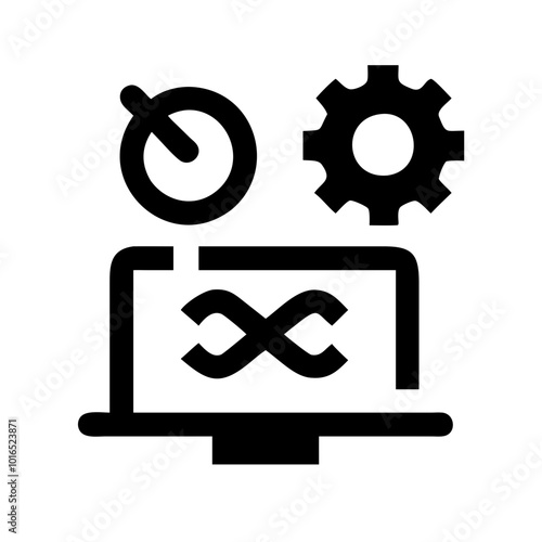 DevOps tools icon in modern design for continuous integration and deployment, isolated on white background

