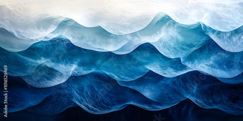 Wallpaper Mural Symbolic abstract concept background for ocean, sea, waves, marine, or oceanography. Abstract ocean color background. Torontodigital.ca