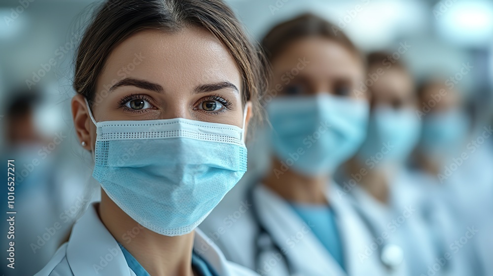 group of doctors,face masks running corona virus concept.create by F.a group of doctors,face masks running corona virus concept.create by F.a