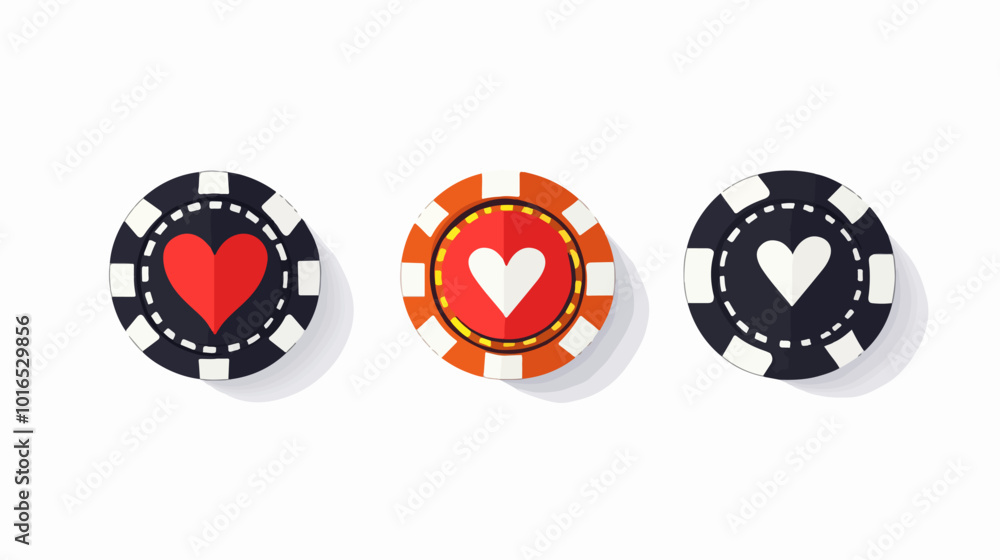 Illustration of gambling chips. Casino concept. Poker. Illustration of gambling chips. Casino concept. Poker.