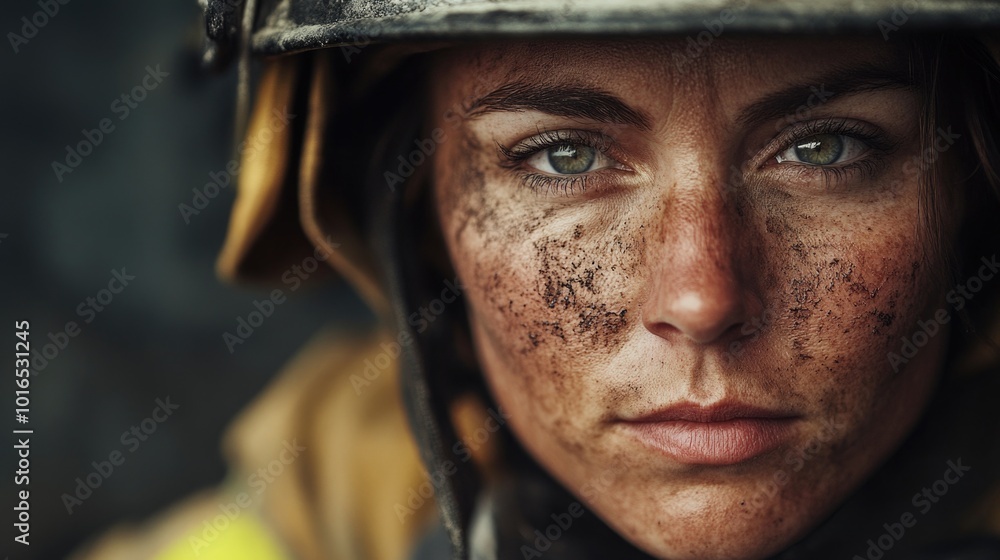 A close-up view of a firefighter's helmet, great for use in images about emergency services or occupation. A close-up view of a firefighter's helmet, great for use in images about emergency services or occupation.