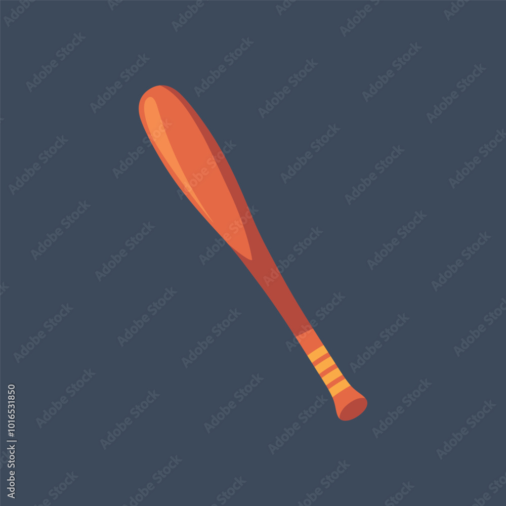 baseball stick in flat vector design.